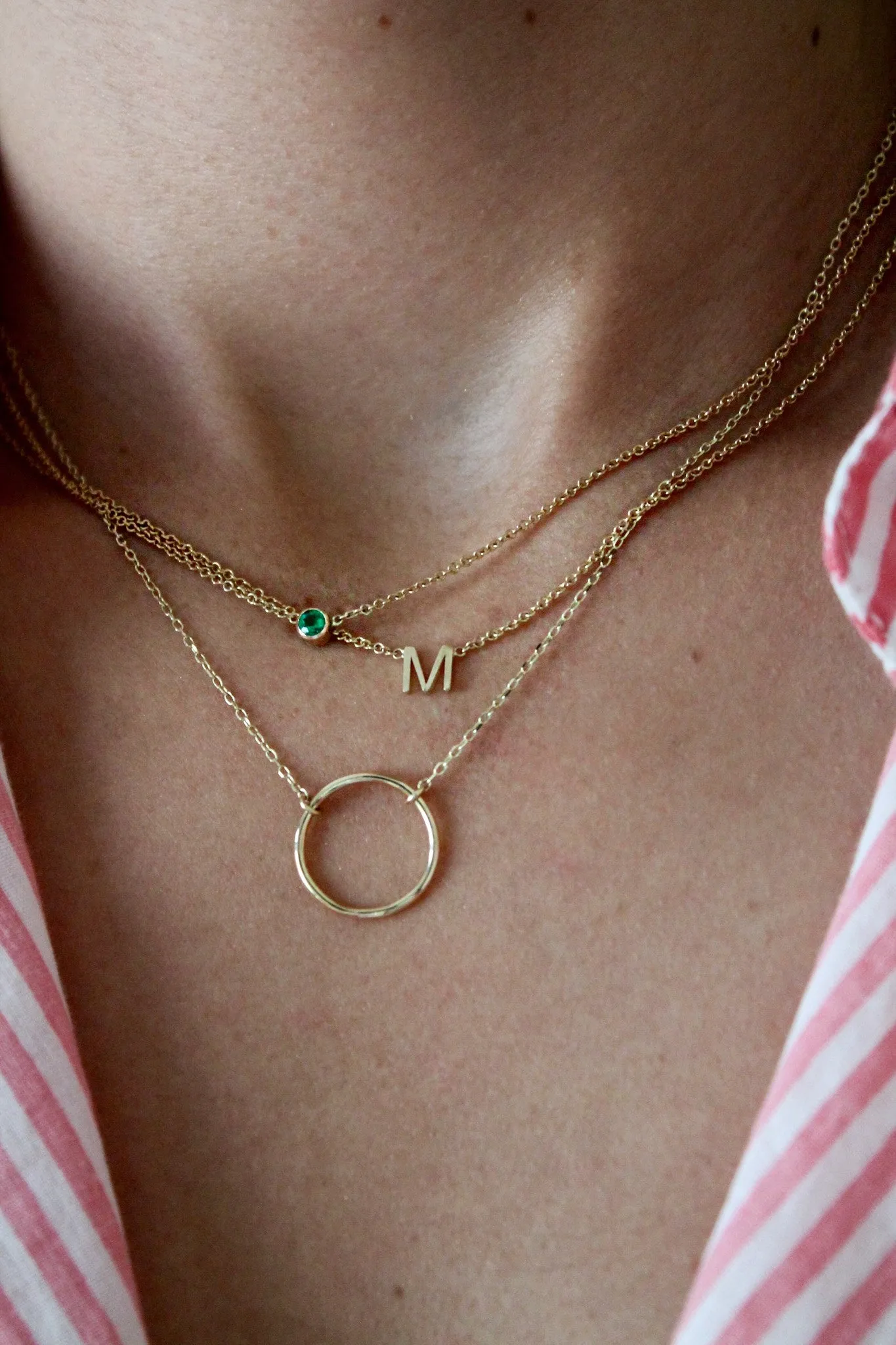 14K EMERALD NECKLACE