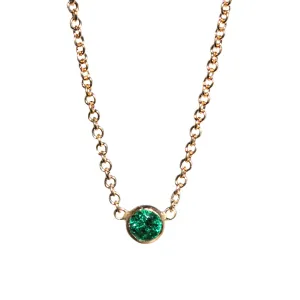 14K EMERALD NECKLACE