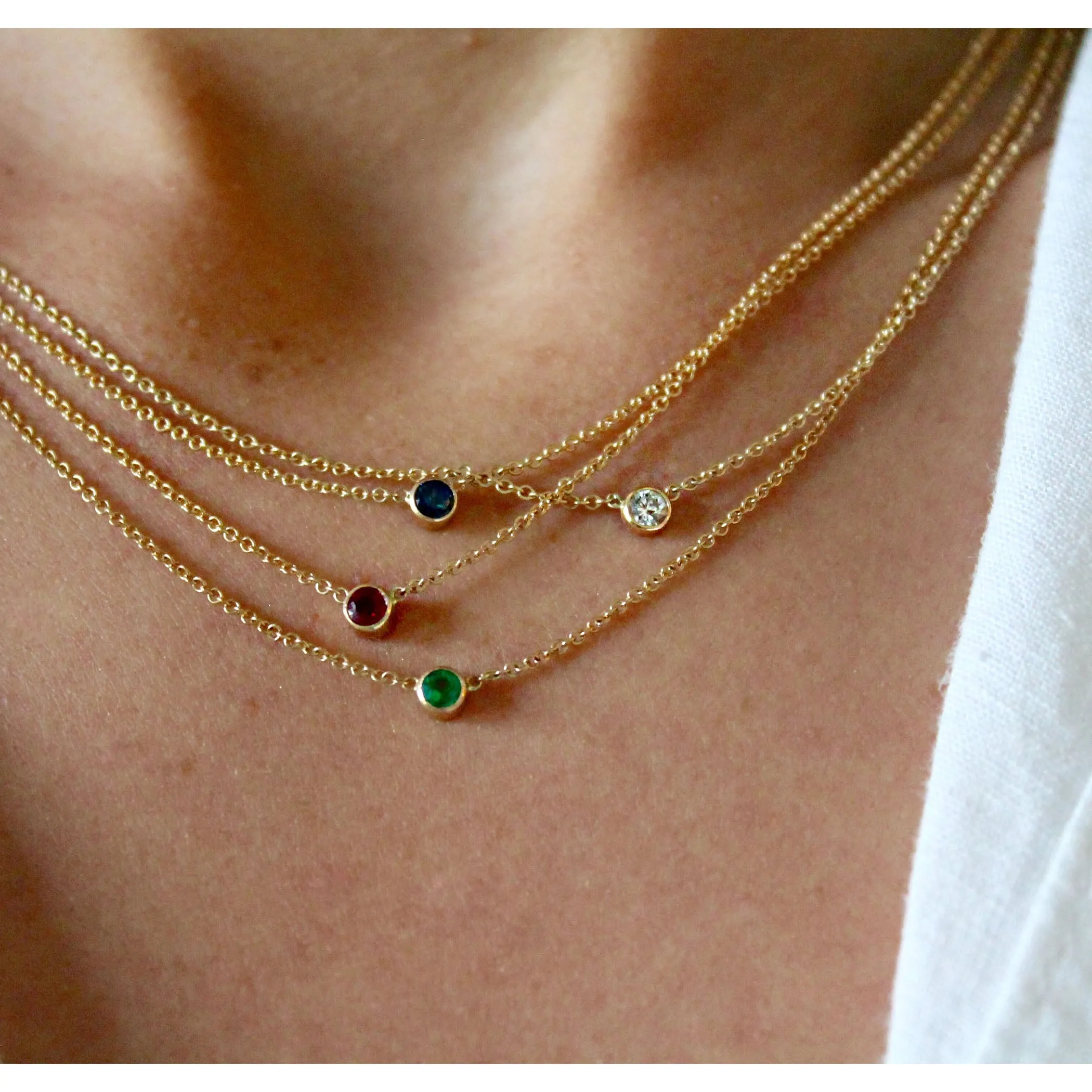 14K EMERALD NECKLACE