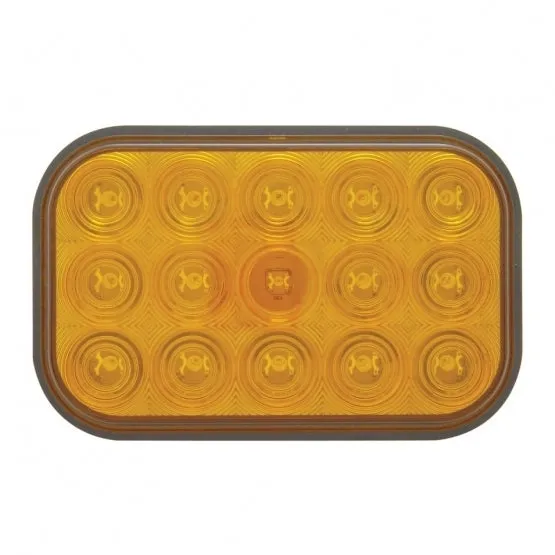 15 LED Rectangular Turn Signal Light - Amber LED/Amber Lens