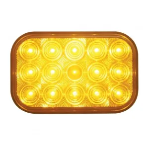 15 LED Rectangular Turn Signal Light - Amber LED/Amber Lens
