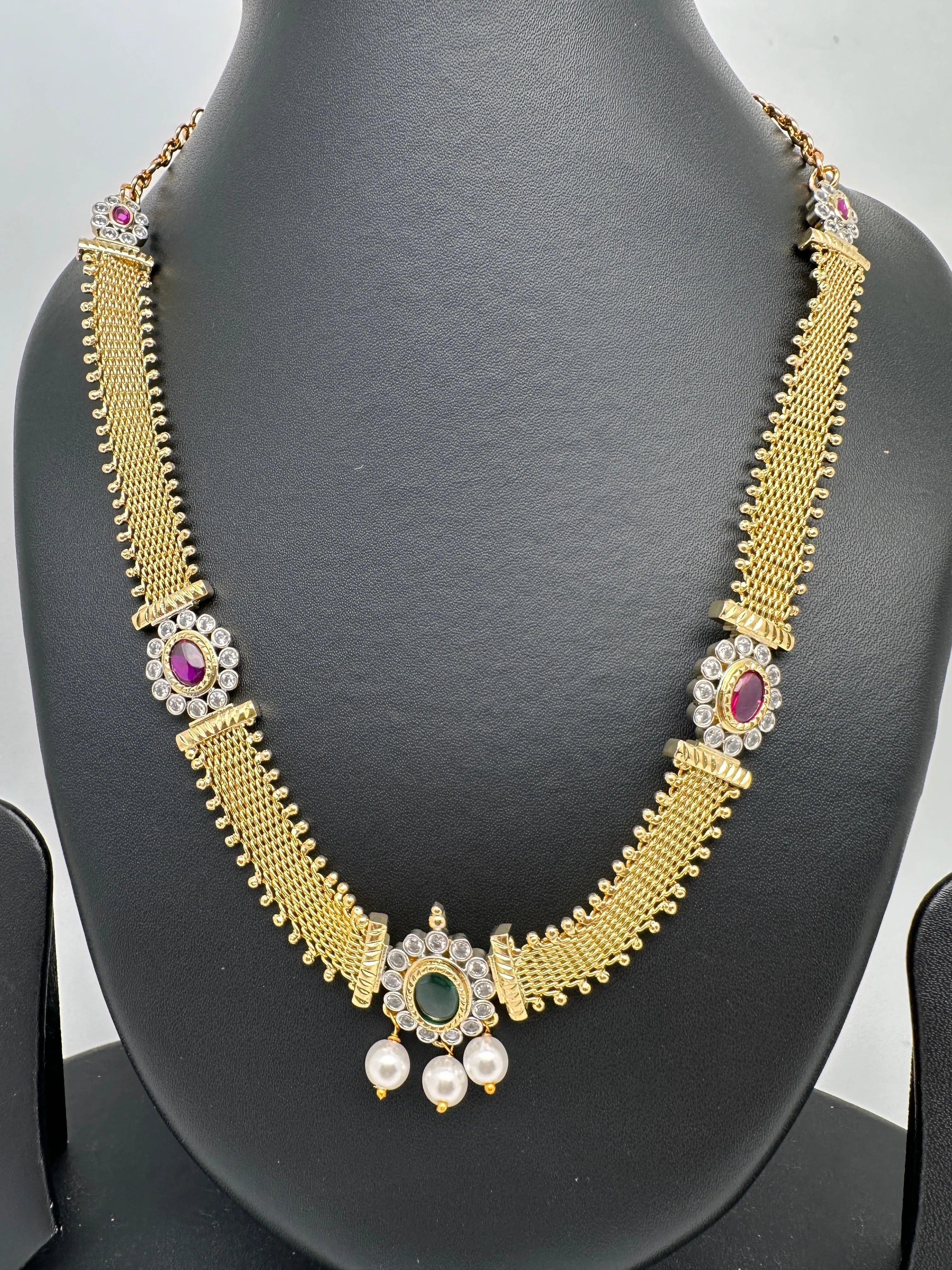 AD Gold Chain Dainty Necklace