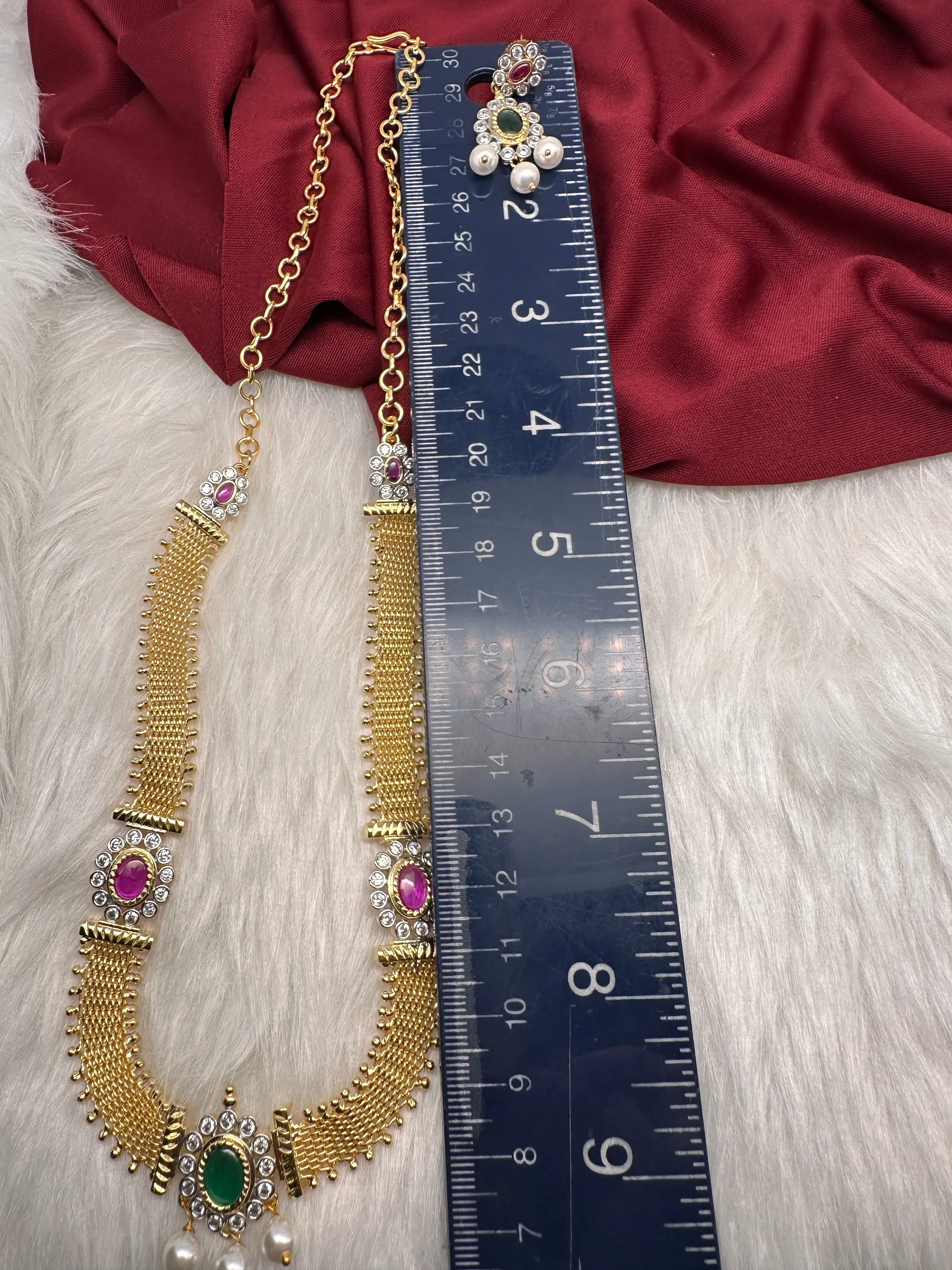 AD Gold Chain Dainty Necklace