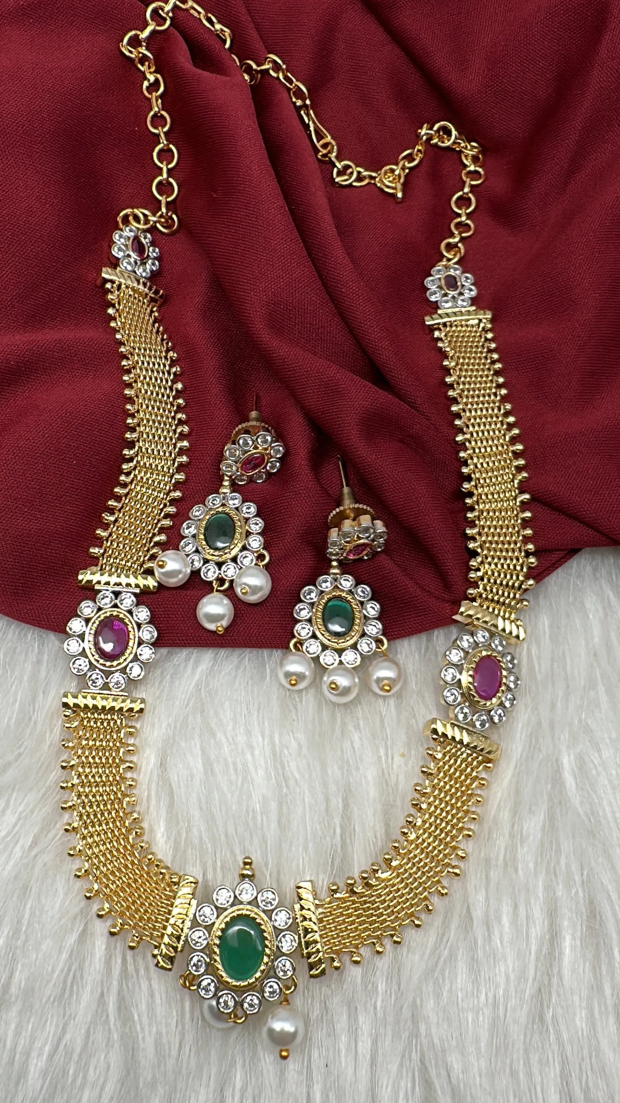 AD Gold Chain Dainty Necklace