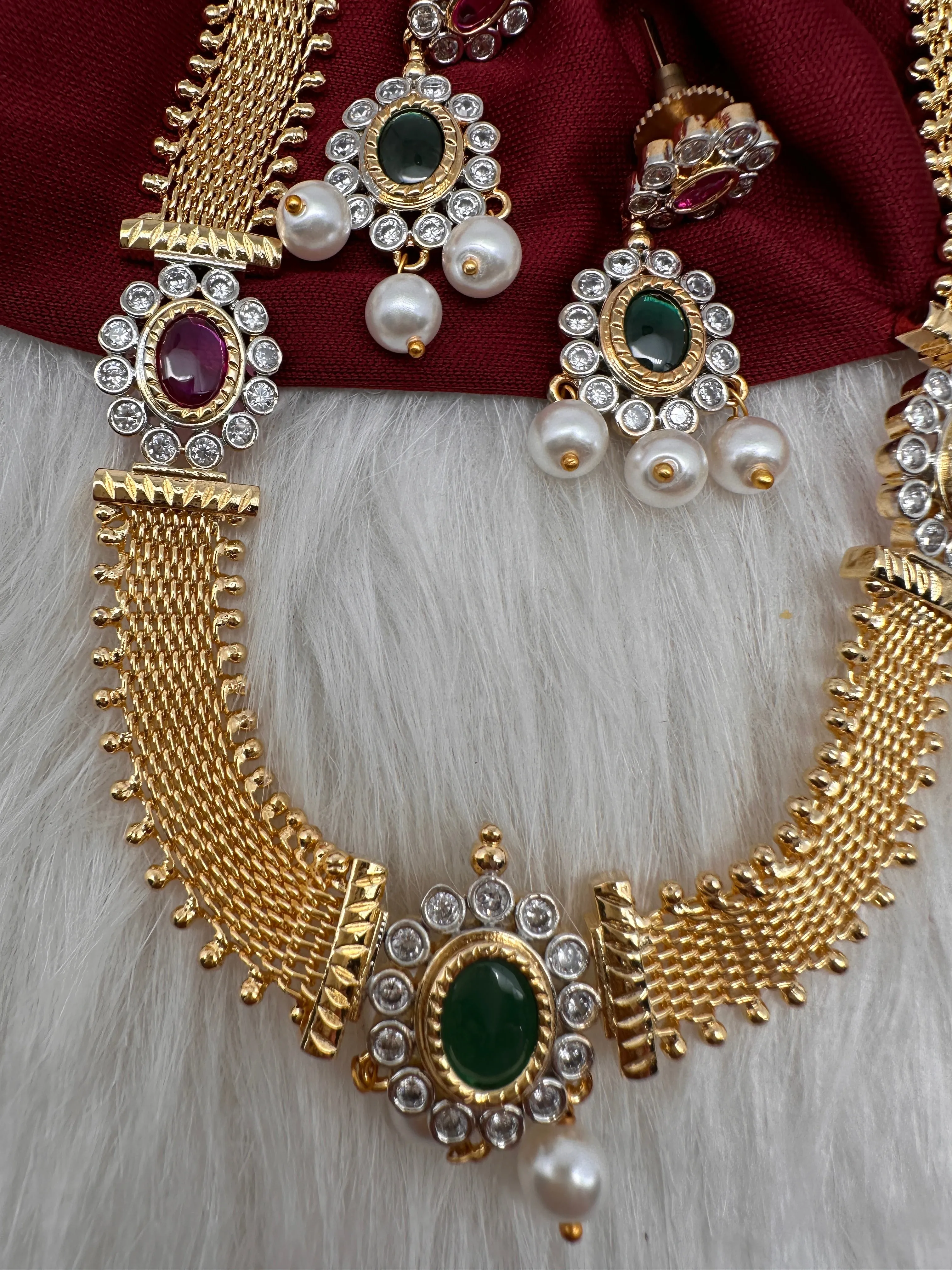 AD Gold Chain Dainty Necklace