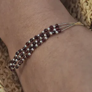 Adeline 3 Garnet Bracelet