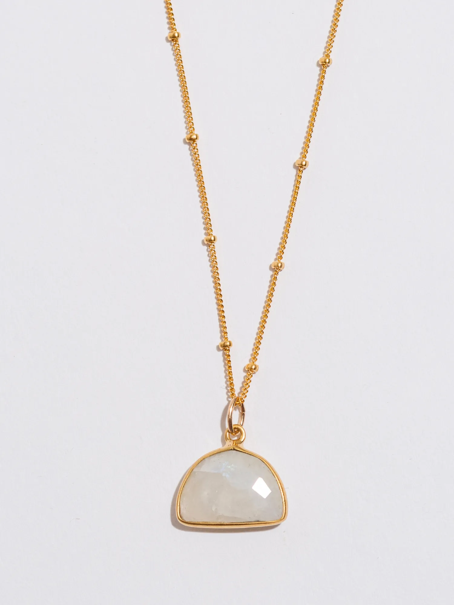 Amanda Moonstone Half Moon Pendant