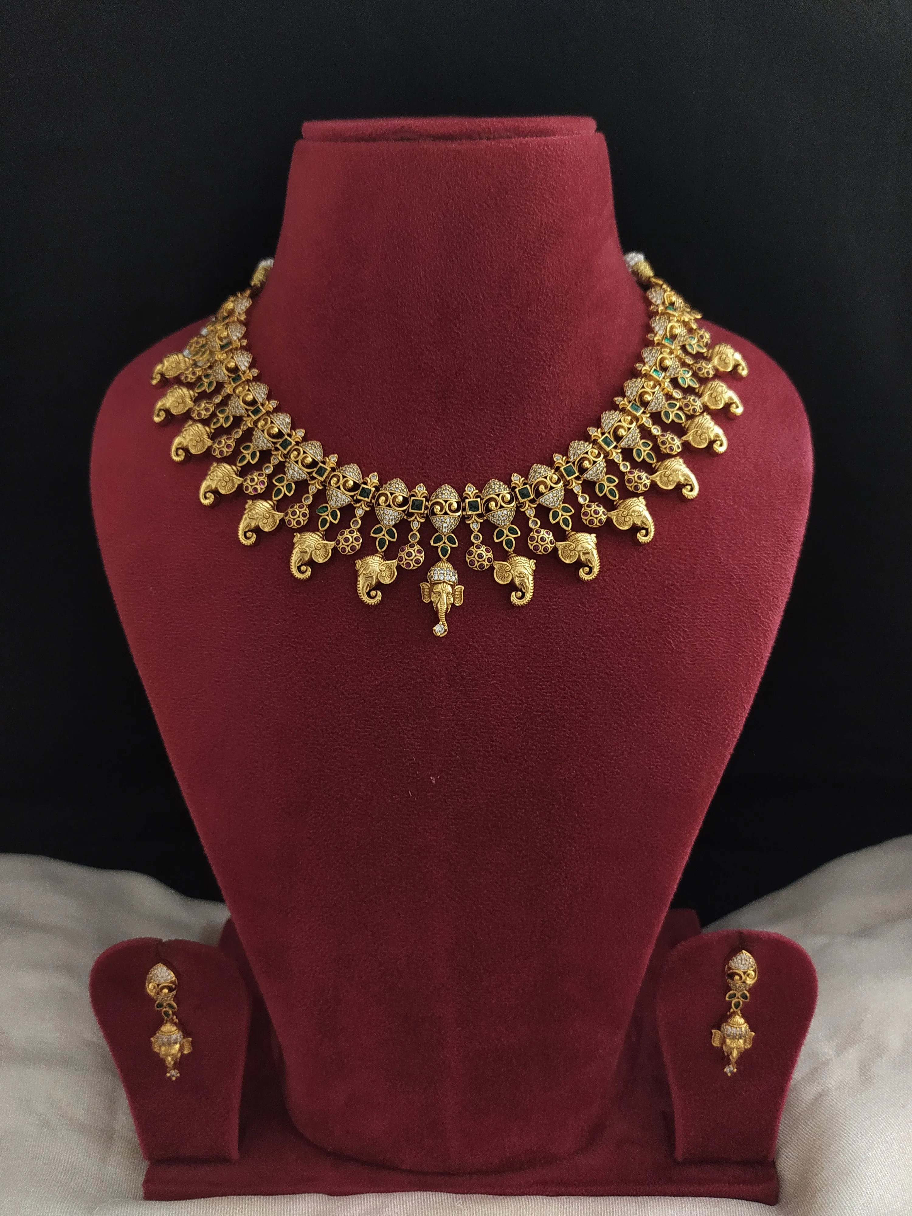 Antique Lord Ganesha Spiritual  Necklace Set