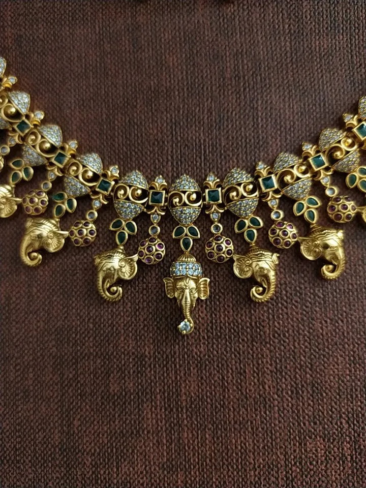 Antique Lord Ganesha Spiritual  Necklace Set