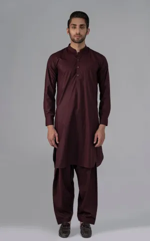 BLENDED SLUB WASH & WEAR - CLASSIC COLLECTION DARK MAROON