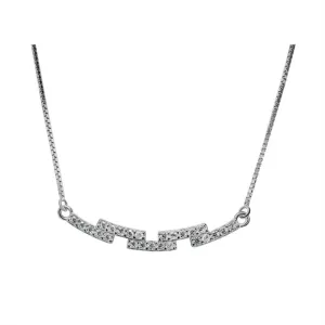 Curvy Bar Necklace with Box Chain