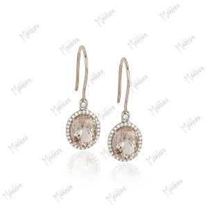 Diamond Morganite Earrings