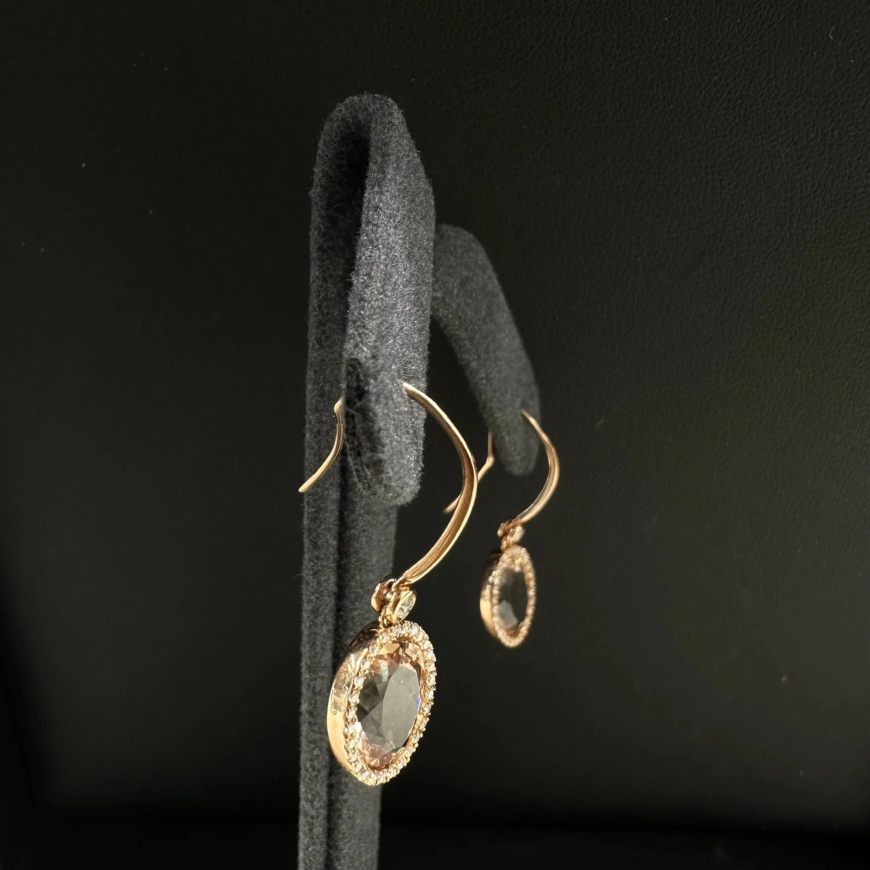 Diamond Morganite Earrings