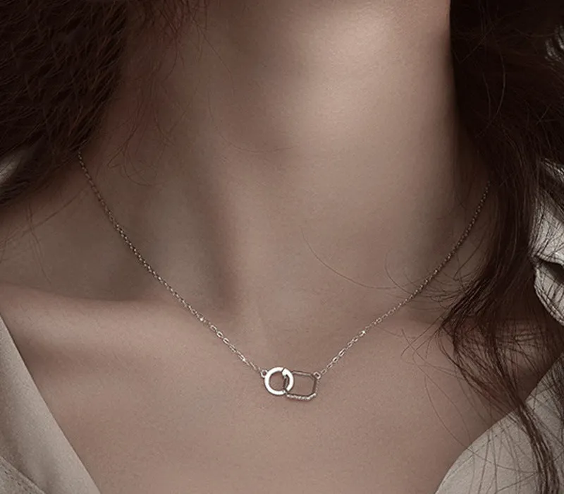Double Square Necklace