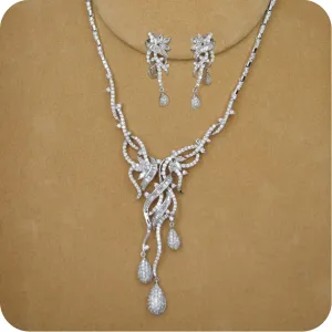 Exquisite Drop Necklace and Earring Set