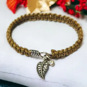 Fancy Leaf Macrame' Cuff bangle