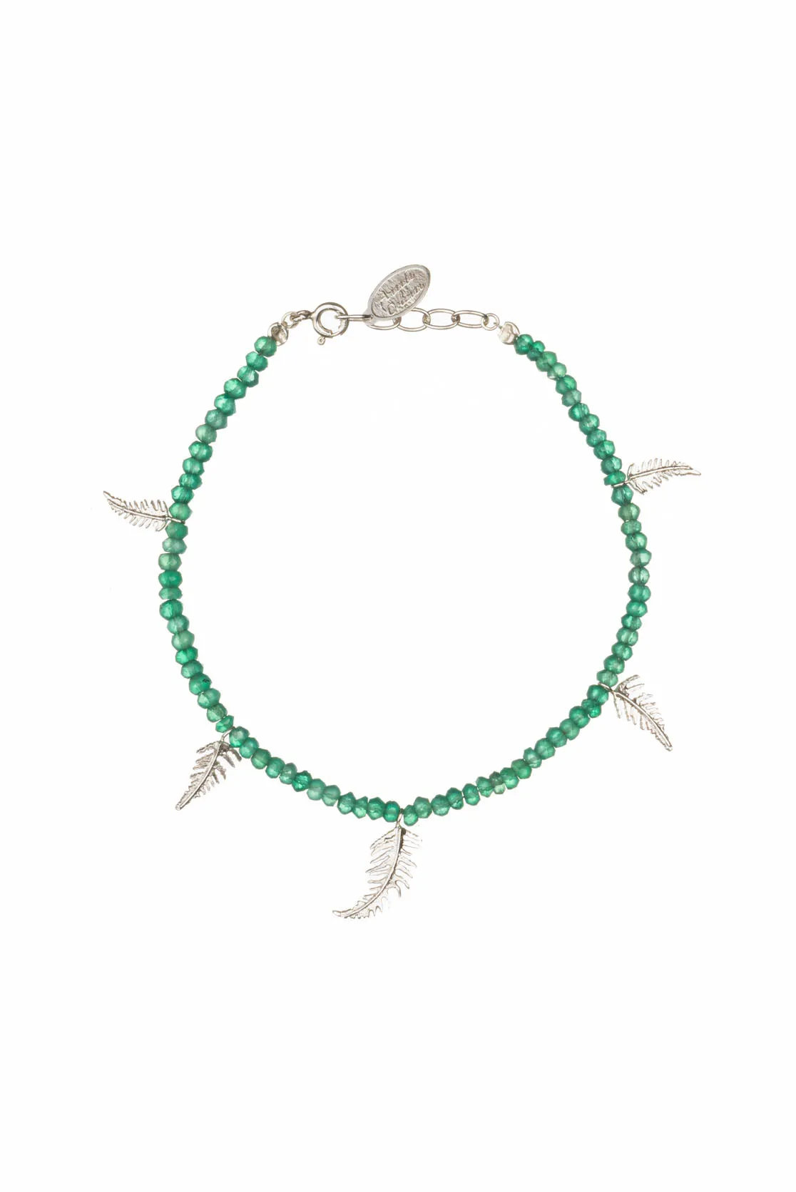 Fern Bracelet With Semi-Precious Beads