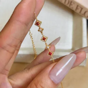 Garnet Baroque Bracelet