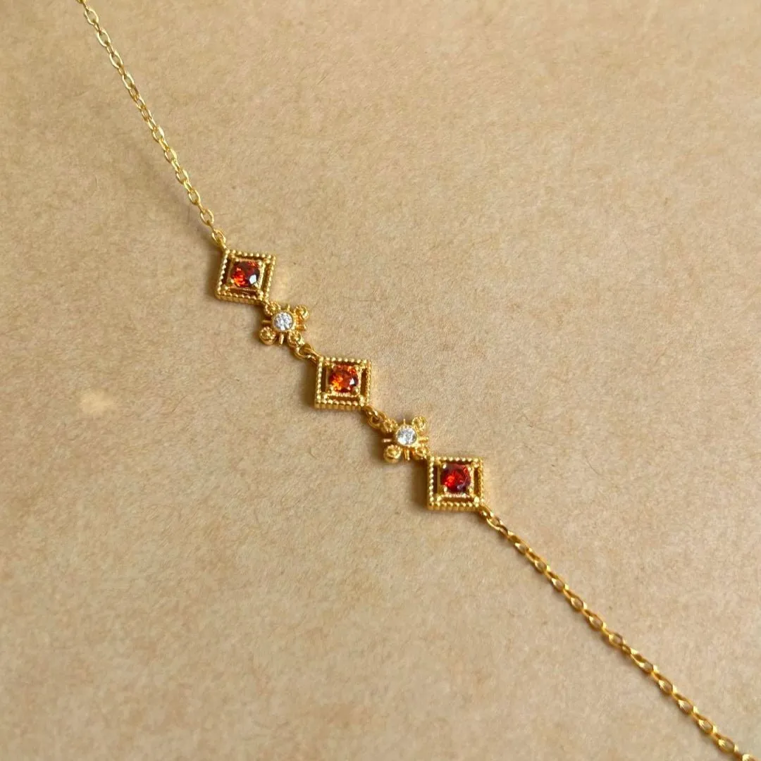 Garnet Baroque Bracelet