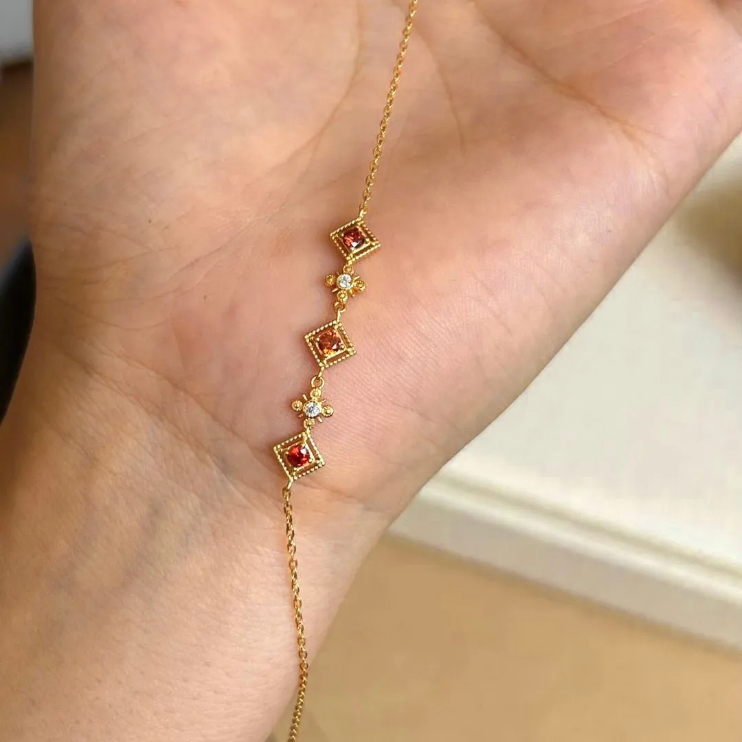 Garnet Baroque Bracelet
