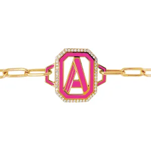Gatsby Initial Bracelet - Fifteen Colors