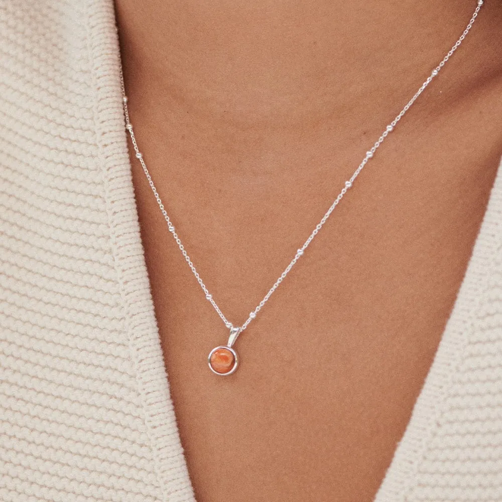 Healing Stone Necklace Sterling Silver