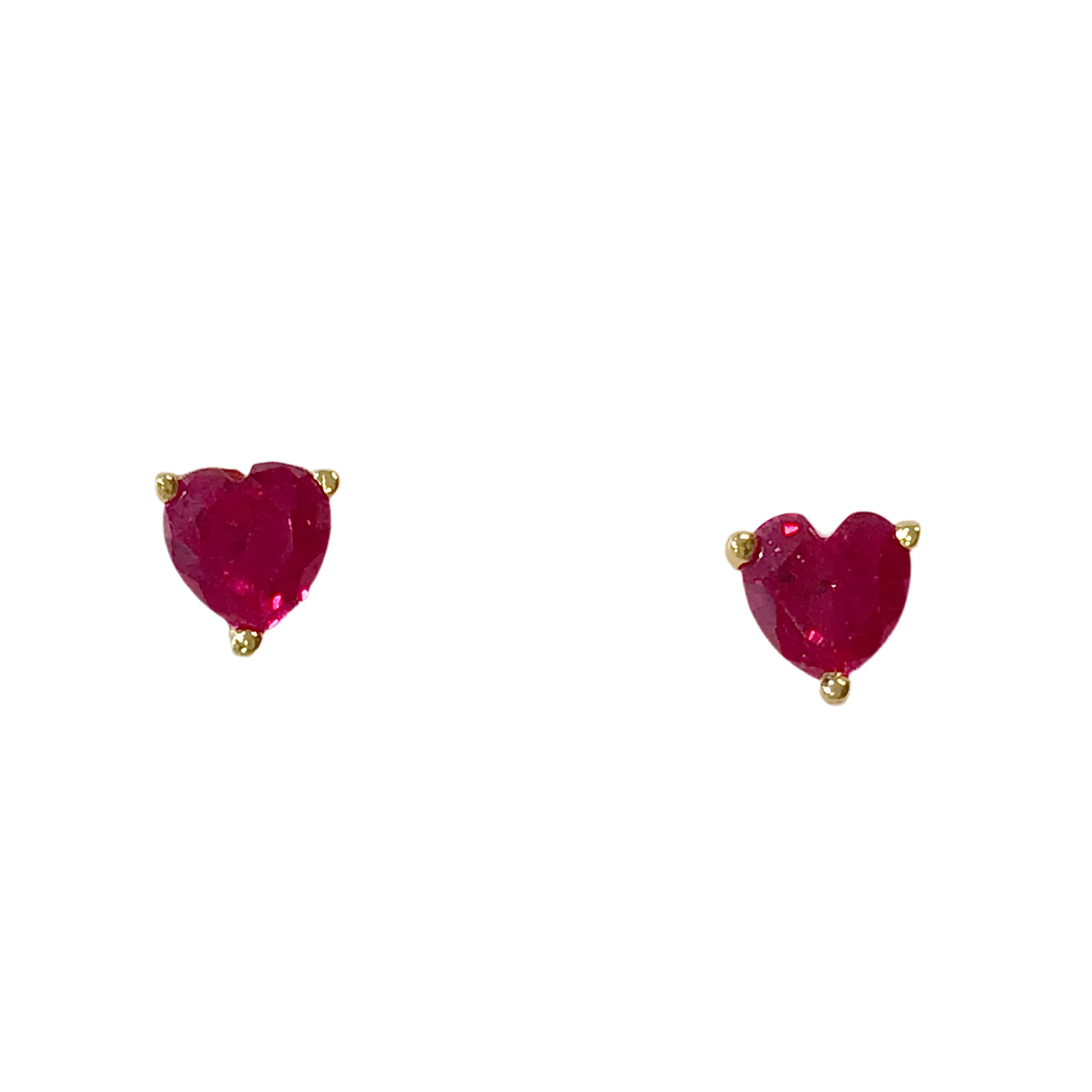 Heart Prong Birthstone Earrings
