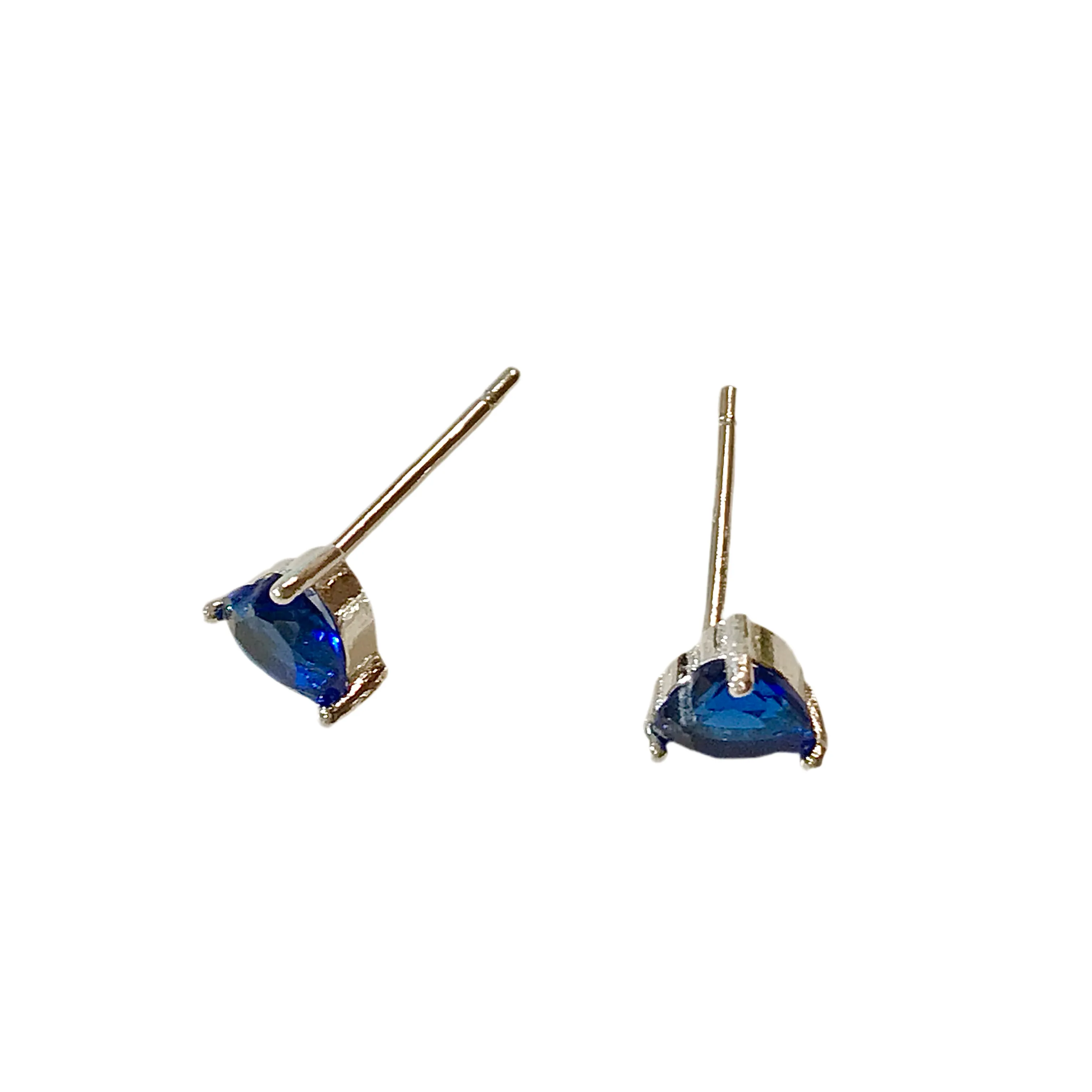 Heart Prong Birthstone Earrings