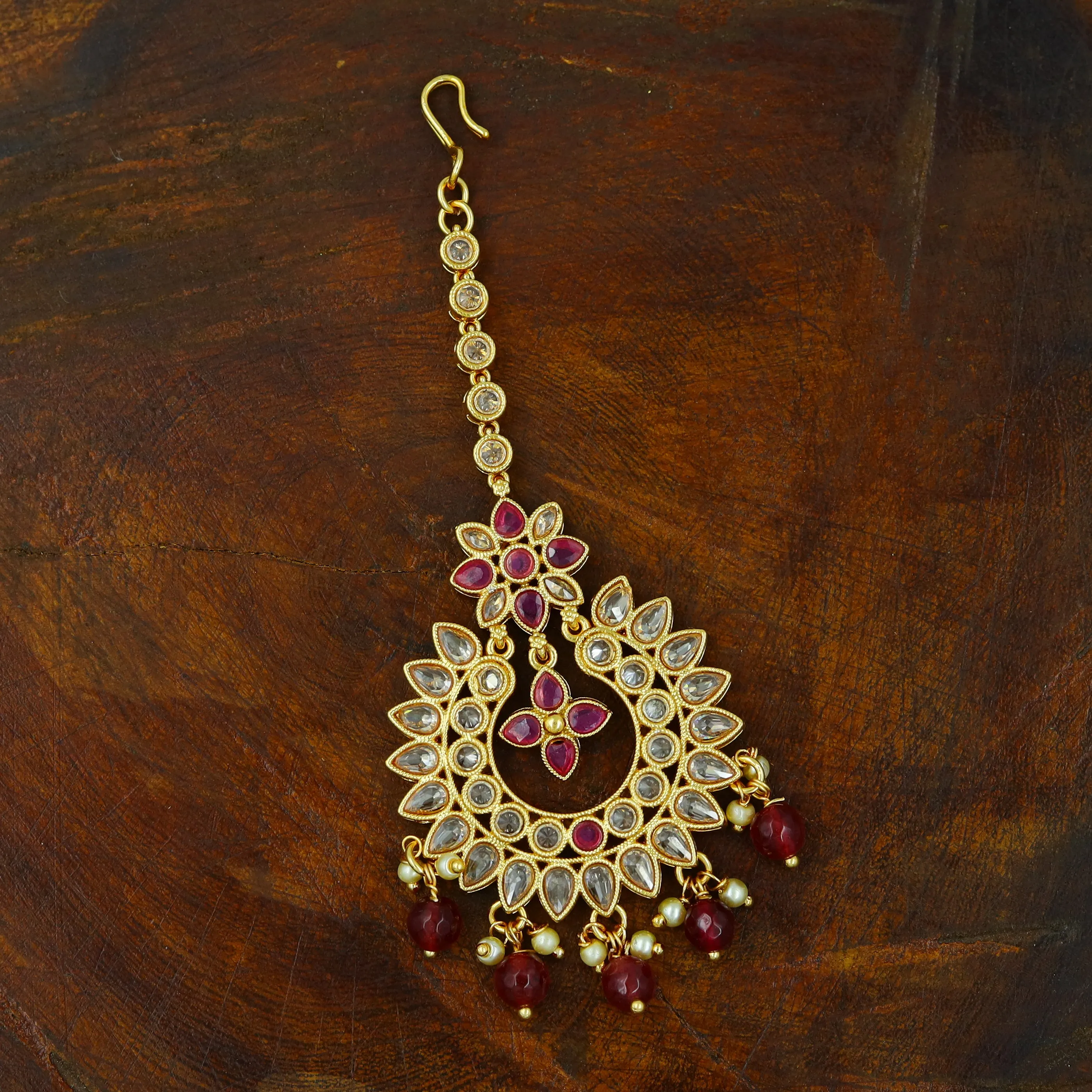 Long Neck Gold Look Necklace Set 7134-33