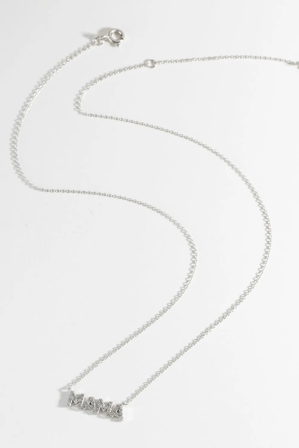 MAMA Necklace Zircon 925 Sterling Silver Women’s Jewelry KESLEY