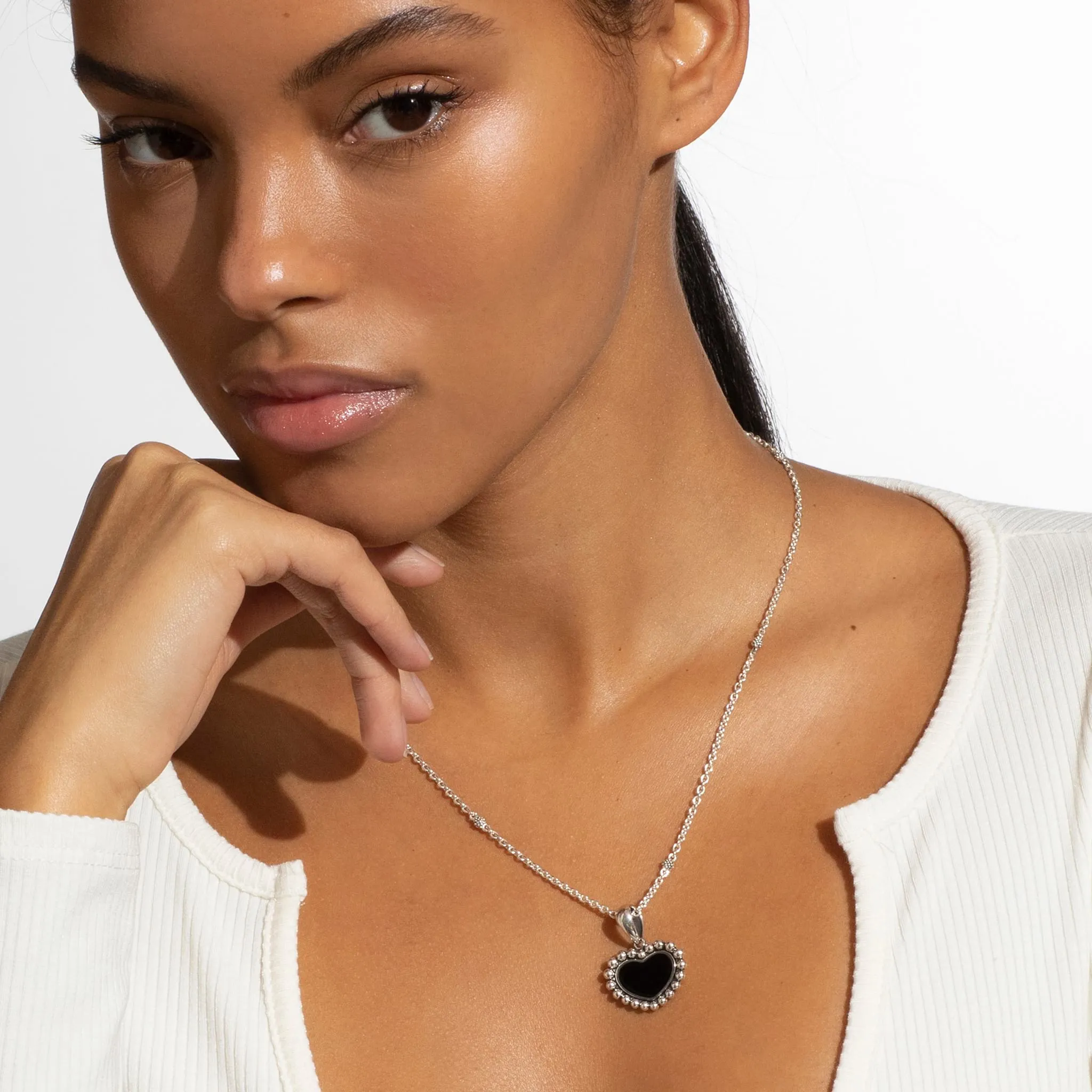 Maya Onyx Heart Necklace