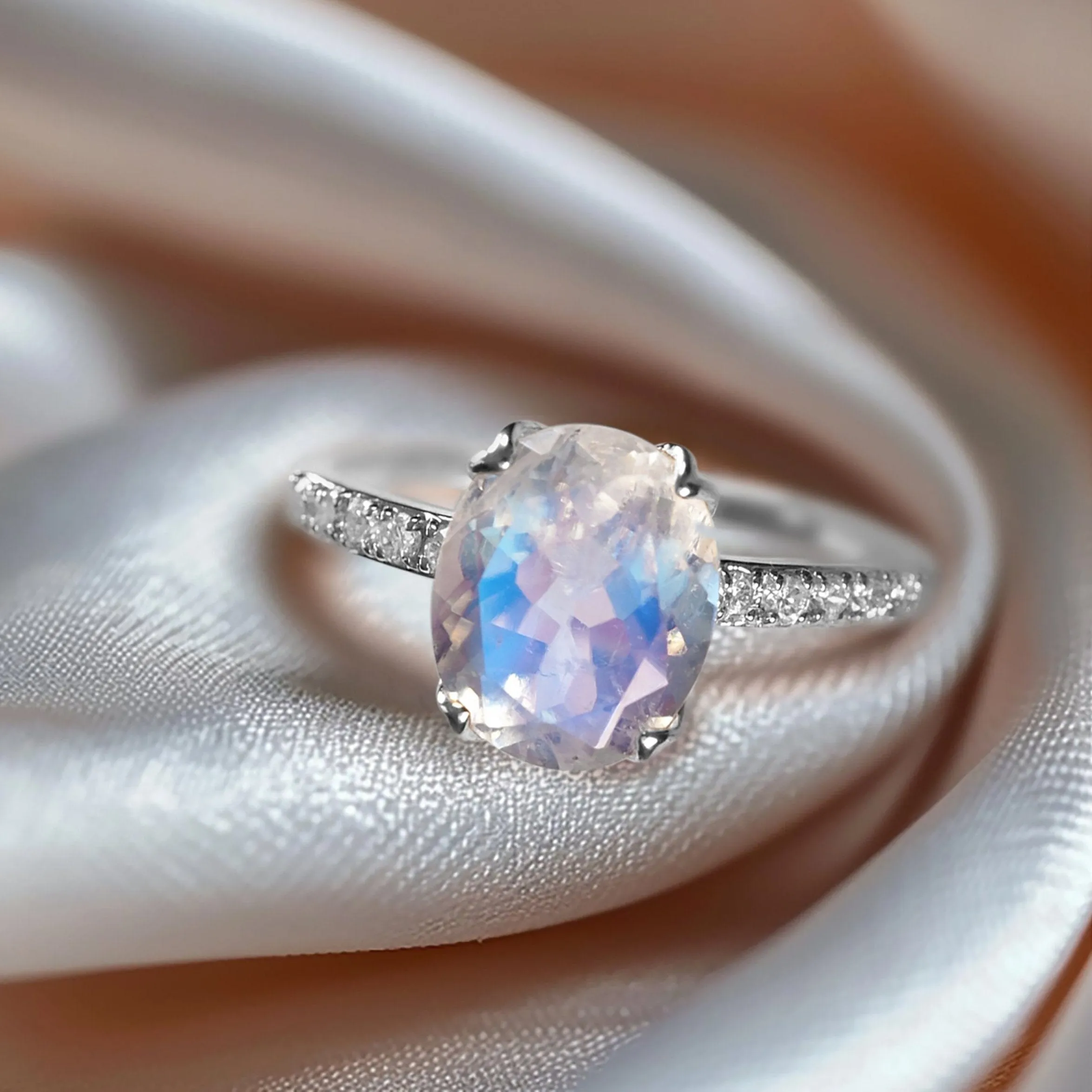 Moonstone Diamond Ring - Harlow