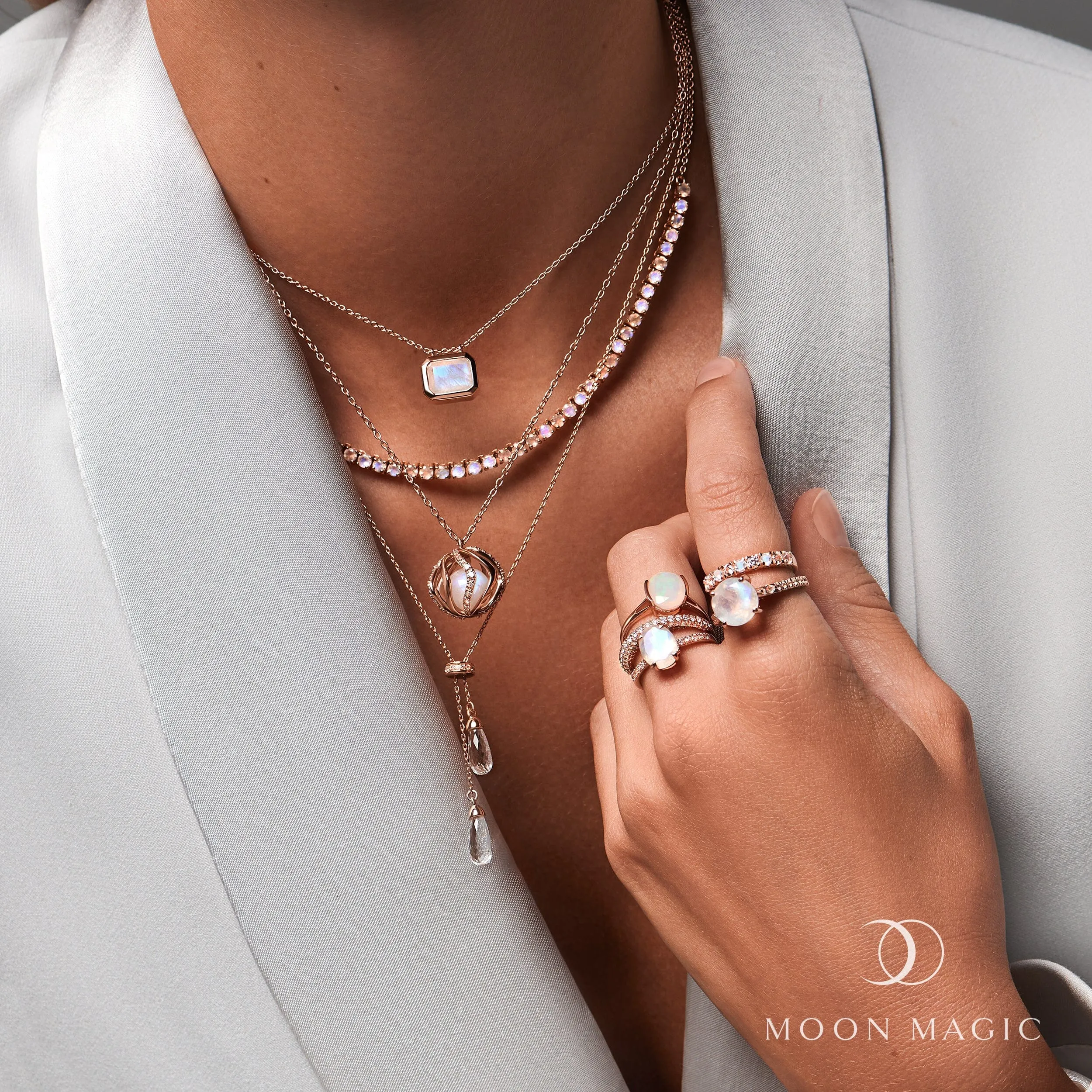 Moonstone Diamond Ring - Harlow