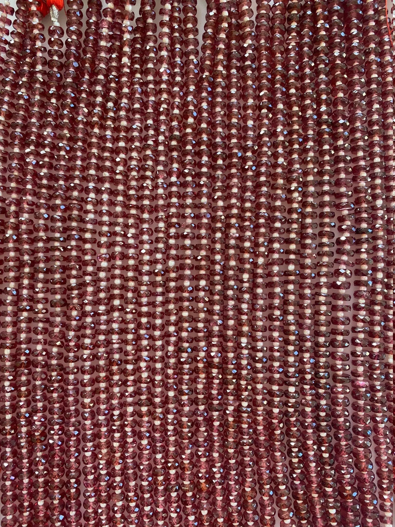 Natural Garnet Beads, Dark Tire Cut Garnets, Natural Garnet, Wheel Shaped, AAA quality Gemstone, Faceted Tires, Faceted Disc Shaped Garnet.