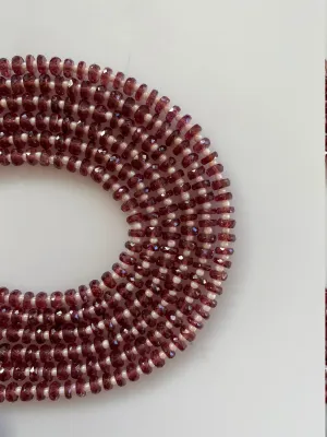 Natural Garnet Beads, Dark Tire Cut Garnets, Natural Garnet, Wheel Shaped, AAA quality Gemstone, Faceted Tires, Faceted Disc Shaped Garnet.
