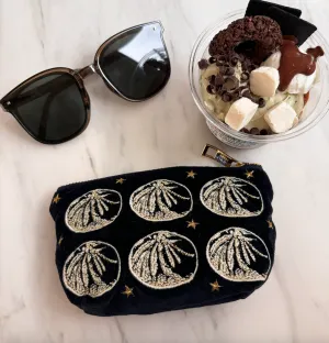 Navy Velvet Bao Purse