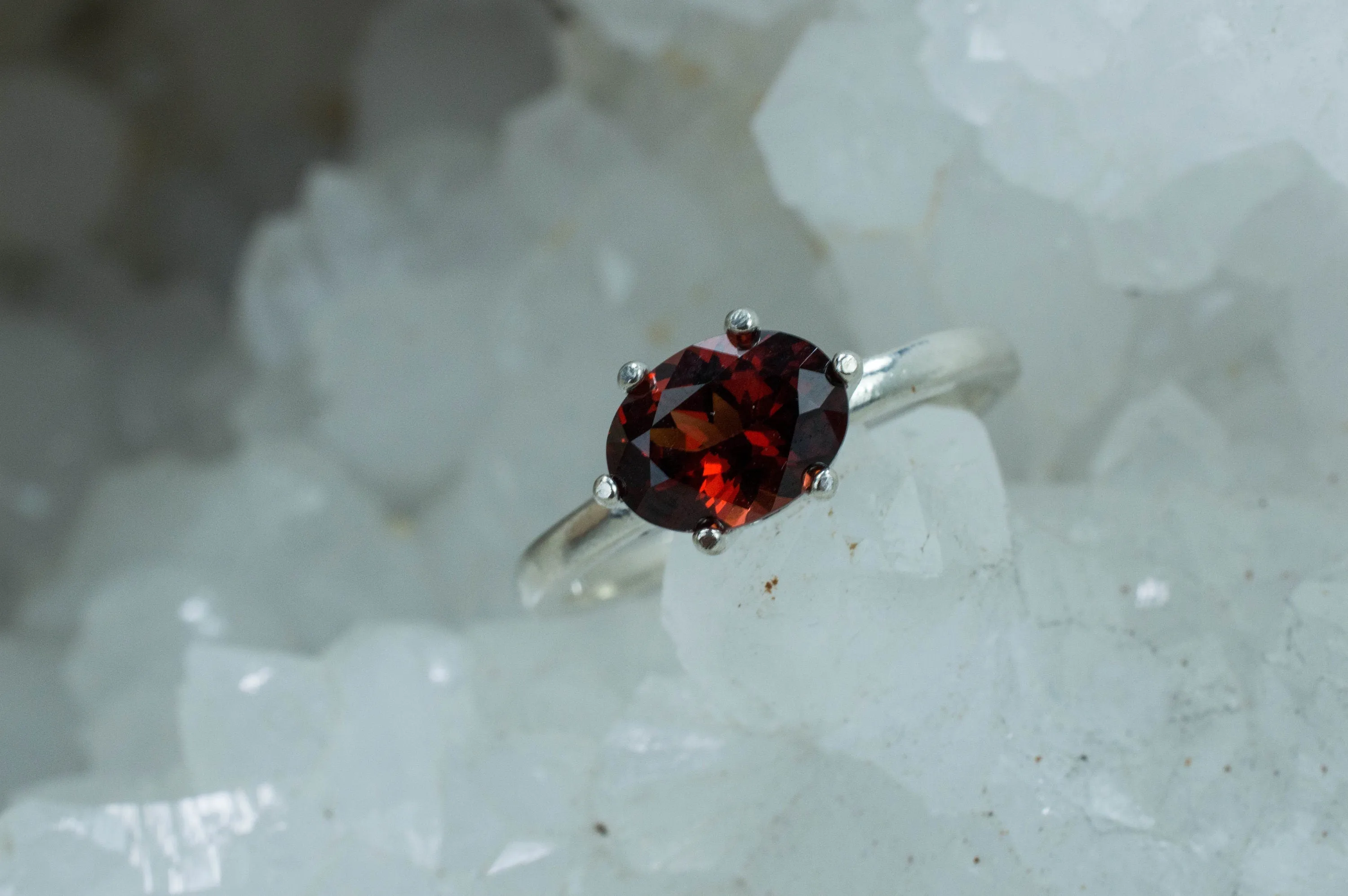 Pyrope Garnet Ring; Natural Untreated Madagascan Garnet