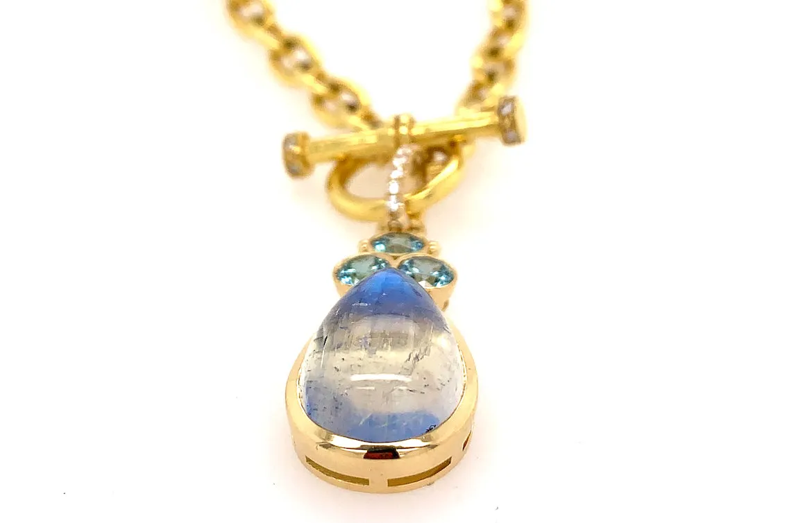 Rainbow Moonstone and Blue Zircon Enhancer