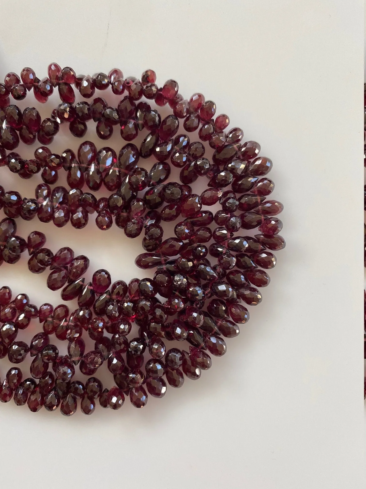 Rhodolite Garnet Tear Drop Beads, Natural and Dark great Color, Genuine Gemstone Beads, Faceted Tear Drops, 6mm to 12mm Tear Drops.