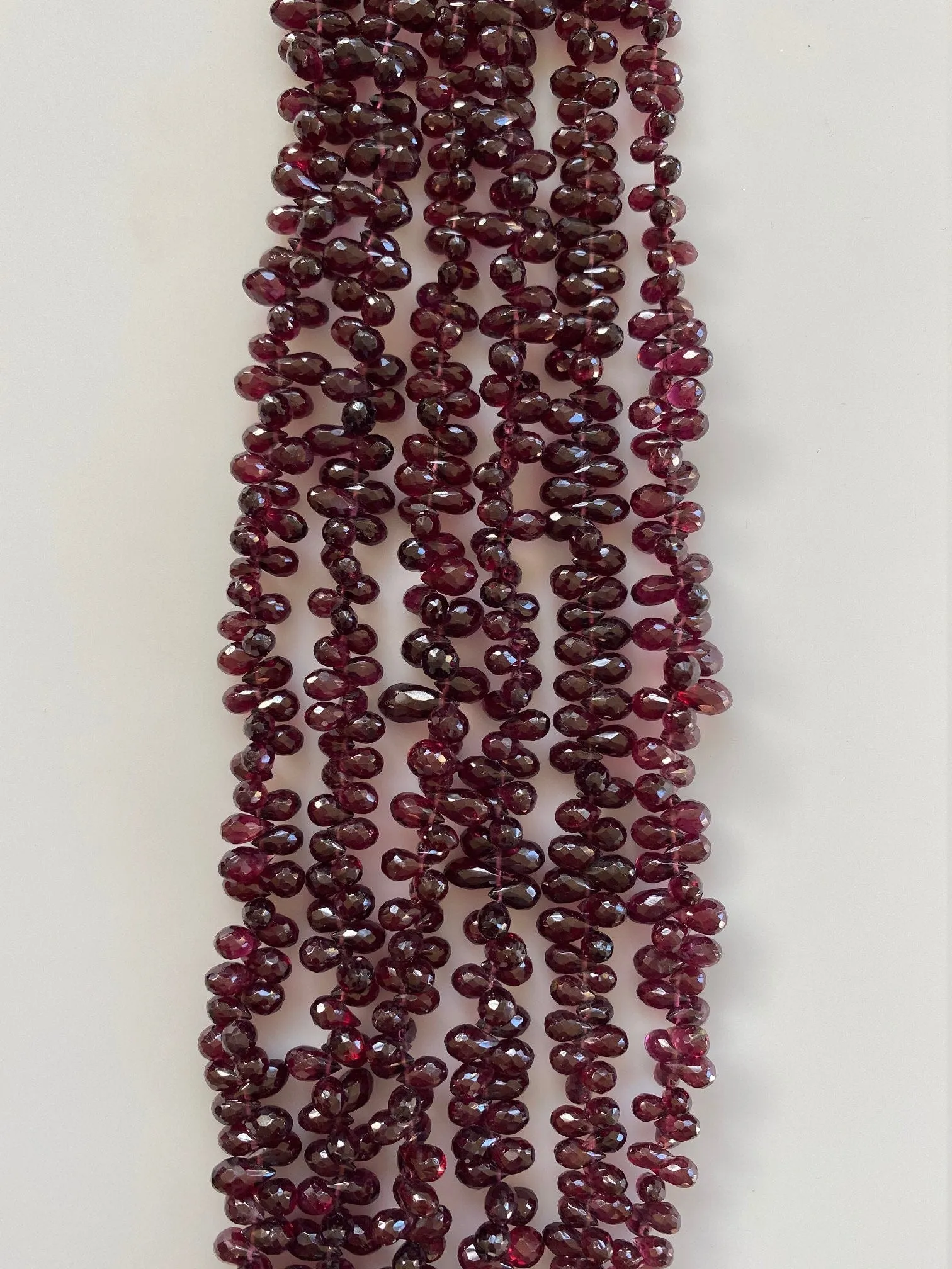 Rhodolite Garnet Tear Drop Beads, Natural and Dark great Color, Genuine Gemstone Beads, Faceted Tear Drops, 6mm to 12mm Tear Drops.