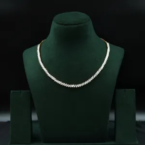 Rose Gold Zircon/AD Necklace Set 15194-2341