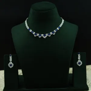Round Neck Zircon/AD Necklace Set 12764-68