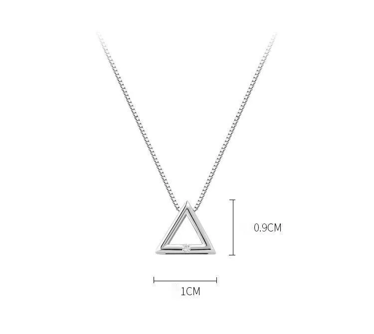 S925 Triangle Chain Necklace Choker
