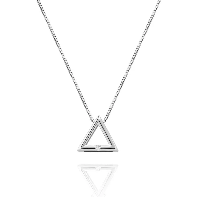 S925 Triangle Chain Necklace Choker