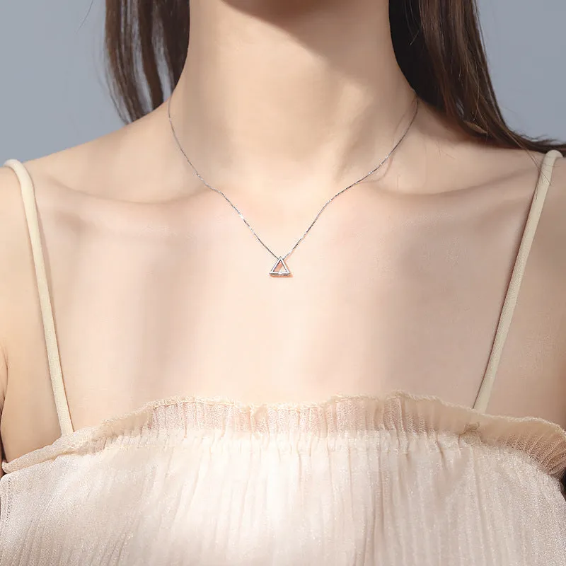 S925 Triangle Chain Necklace Choker