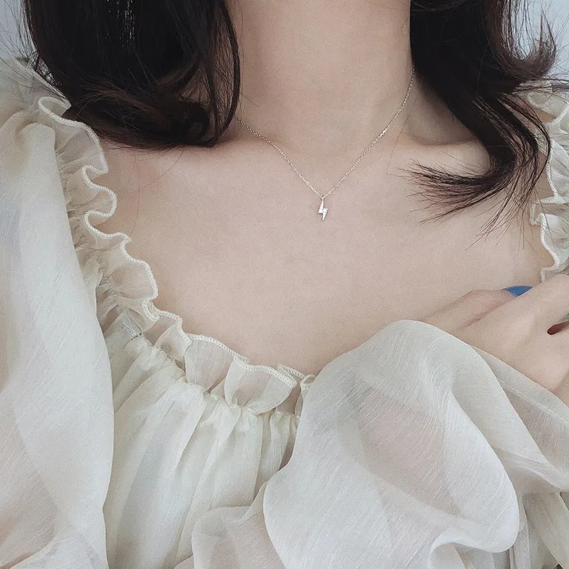 Silver Lightning Choker Necklace