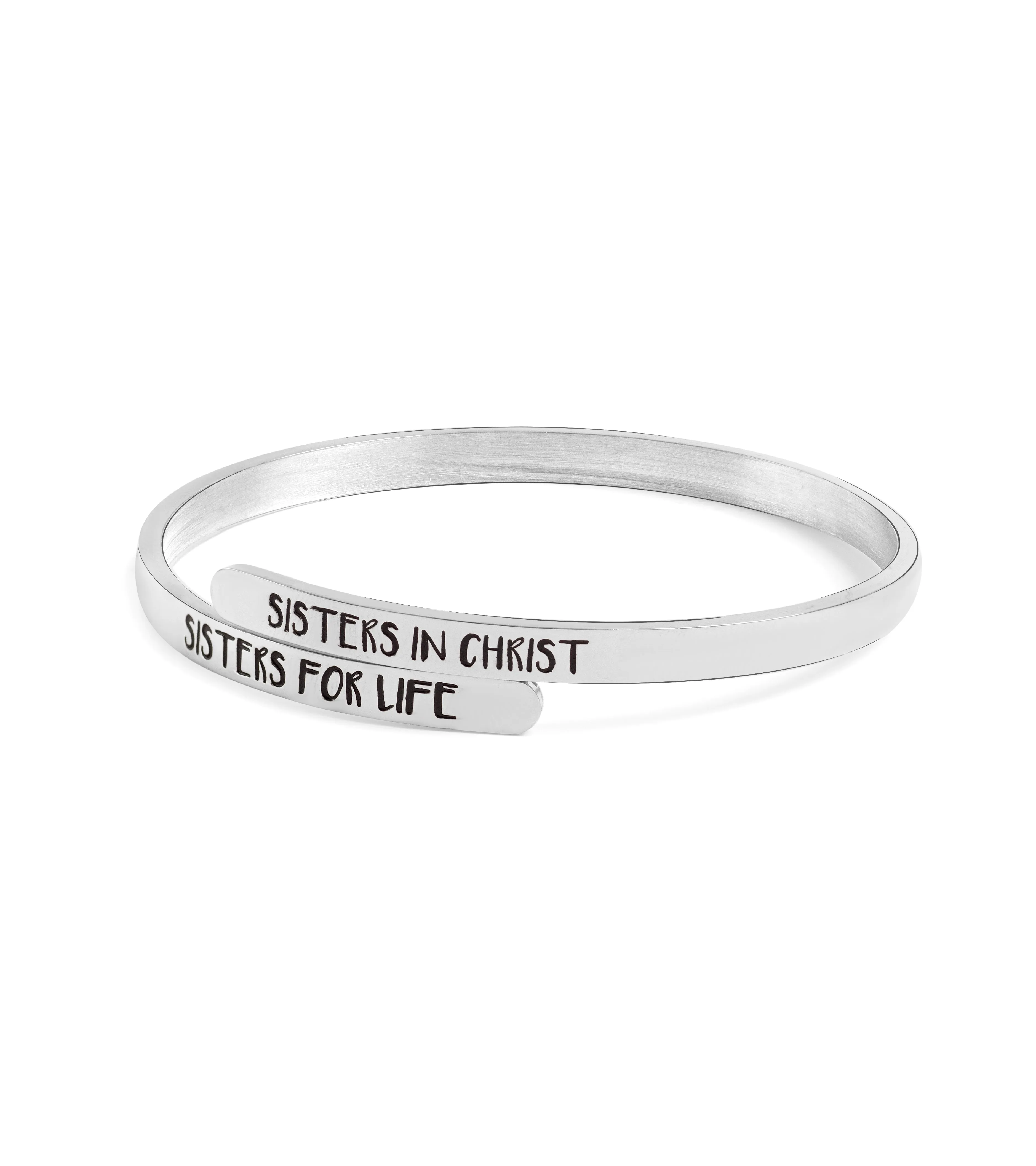 Sisters in Christ Bangle Bracelet