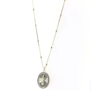 Sterling Silver Virgin Mary Pendant Necklace