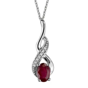 White Gold Ruby Pendant